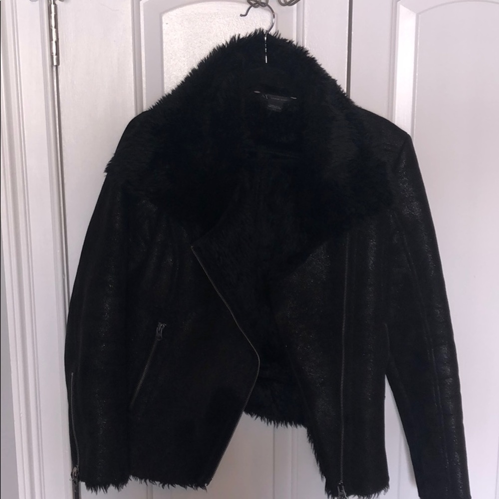 Armani Exchange shearling jacket